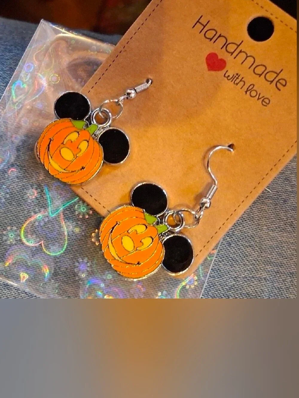 $8 Each Or Bundle 5/$20 Handmade Kids Pumpkin Mouse Halloween Earrings